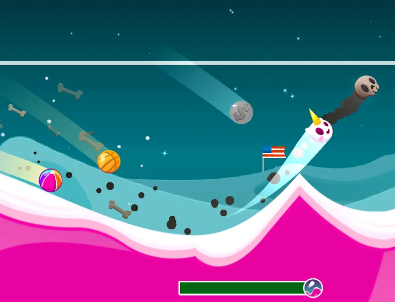 Curve Rush 2: scoring, horizon clears, and smooth landings
