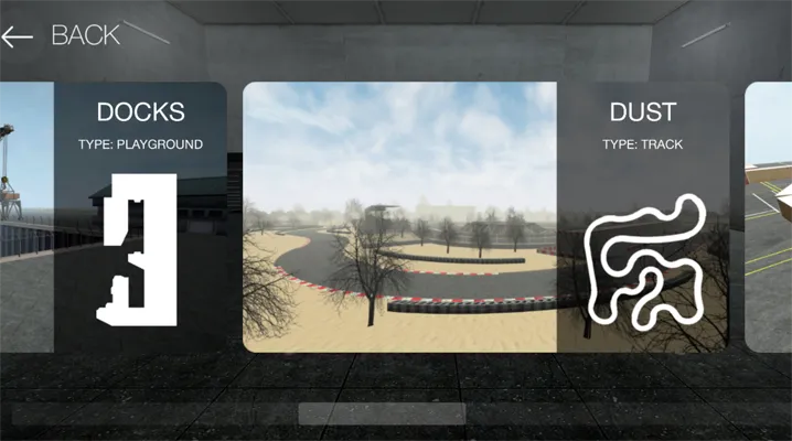 Select a track from the map